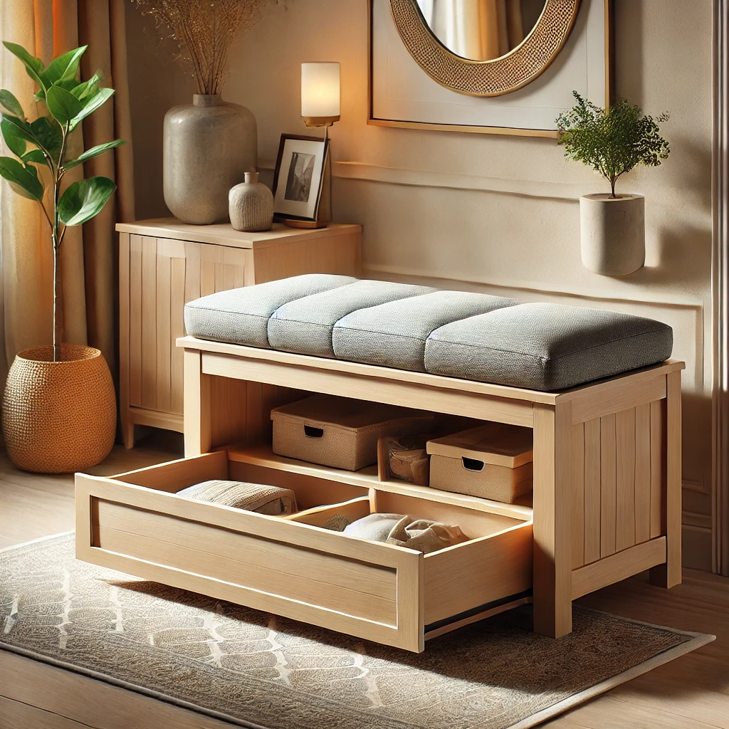 Bankje met opbergruimte